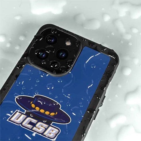 University of California-Santa Barbara UCSB Gauchos Blue iPhone 14 Pro Max Waterproof Case