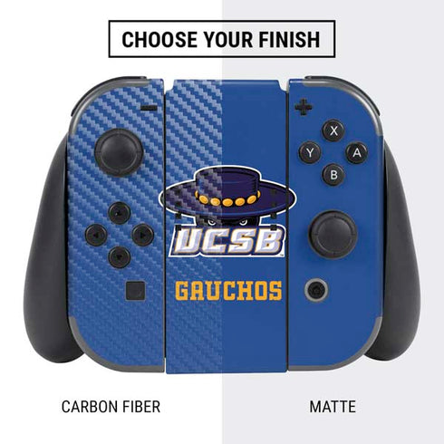 University of California-Santa Barbara UCSB Gauchos Blue Nintendo Switch Bundle Skin