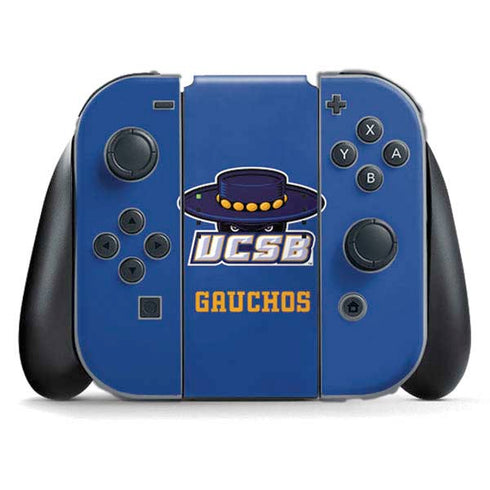 University of California-Santa Barbara UCSB Gauchos Blue Nintendo Switch (2017-2021) Joy-Con Controller Skin