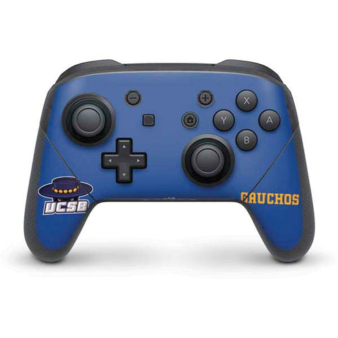 University of California-Santa Barbara UCSB Gauchos Blue Nintendo Switch Pro Controller Skin