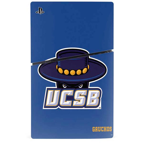 University of California-Santa Barbara UCSB Gauchos Blue PS5 Slim Disk Bundle Skin