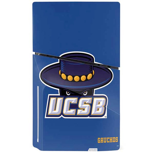University of California-Santa Barbara UCSB Gauchos Blue PS5 Slim Disk Bundle Skin