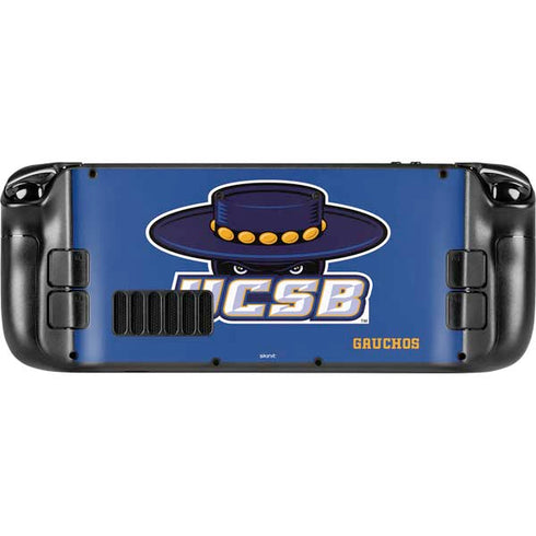 University of California-Santa Barbara UCSB Gauchos Blue Steam Deck Handheld Gaming Computer Skin