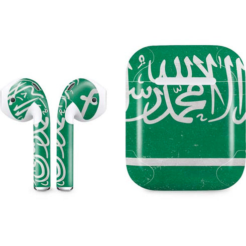 Saudi Arabia Flag Distressed Apple AirPods Skin