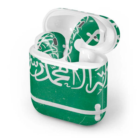 Saudi Arabia Flag Distressed Apple AirPods Skin