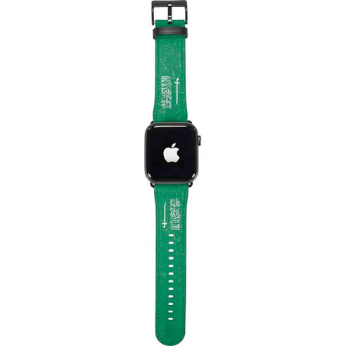 Saudi Arabia Flag Distressed Apple Watch Band 38-40mm