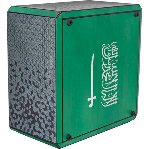 Saudi Arabia Flag Distressed Cooler Master MasterBox Q300L Mini Tower Skin