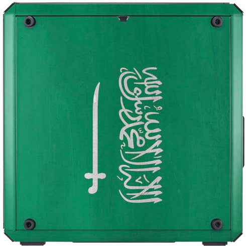 Saudi Arabia Flag Distressed Cooler Master MasterBox Q300L Mini Tower Skin