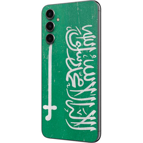 Saudi Arabia Flag Distressed Galaxy A14 5G Skin