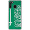 Saudi Arabia Flag Distressed Galaxy A21 Clear Case