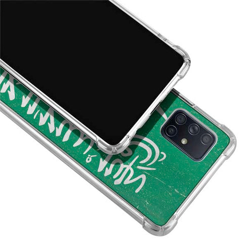 Saudi Arabia Flag Distressed Galaxy A71 5G Clear Case