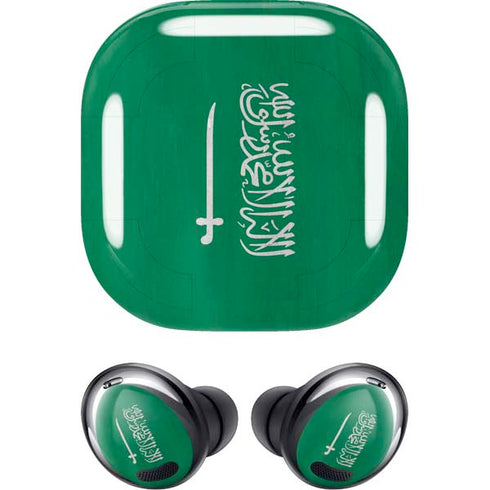 Saudi Arabia Flag Distressed Galaxy Buds Pro Skin