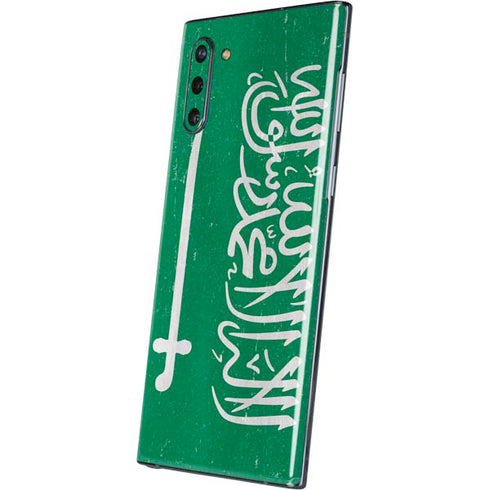 Saudi Arabia Flag Distressed Galaxy Note 10 Skin