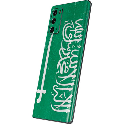 Saudi Arabia Flag Distressed Galaxy Note20 5G Skin