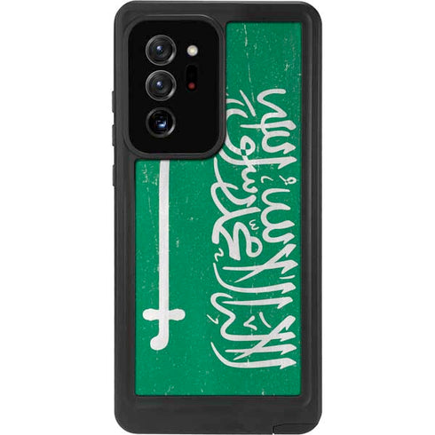 Saudi Arabia Flag Distressed Galaxy Note20 Ultra 5G Waterproof Case