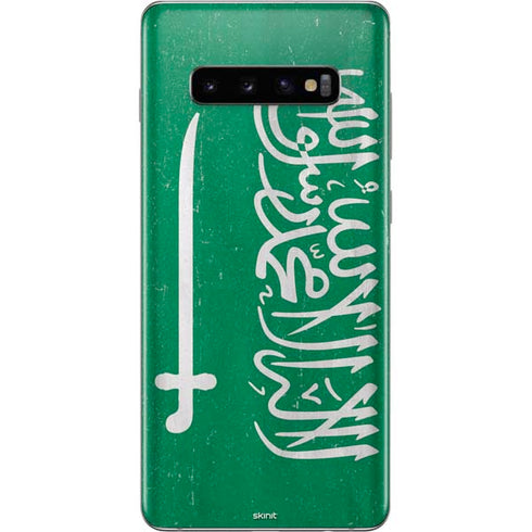 Saudi Arabia Flag Distressed Galaxy S10 Plus Skin