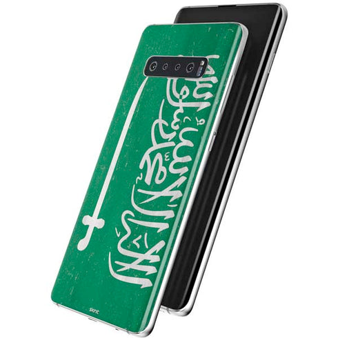 Saudi Arabia Flag Distressed Galaxy S10 Plus Skin