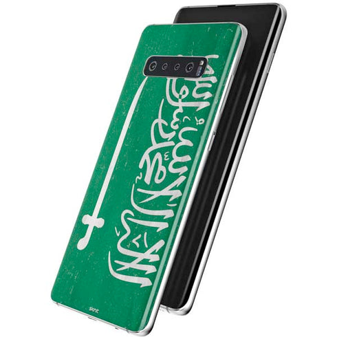 Saudi Arabia Flag Distressed Galaxy S10 Skin