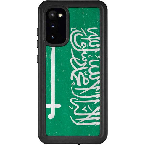 Saudi Arabia Flag Distressed Galaxy S20 Waterproof Case