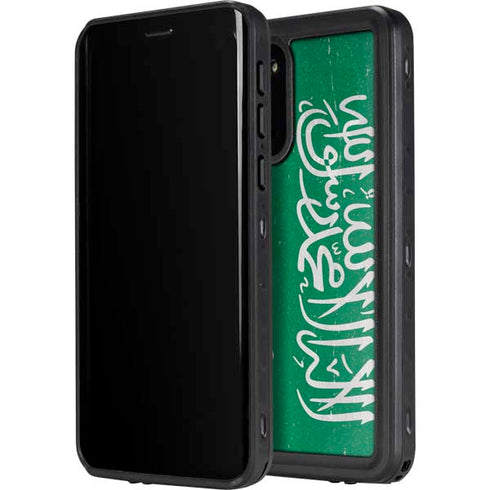 Saudi Arabia Flag Distressed Galaxy S20 Waterproof Case