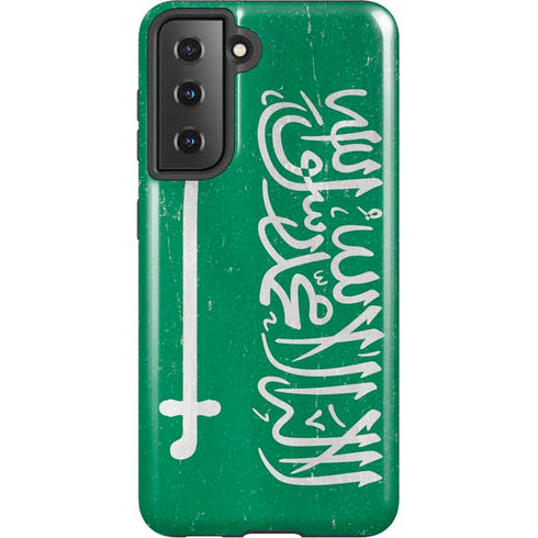 Saudi Arabia Flag Distressed Galaxy S21 5G Pro Case