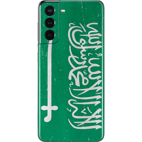 Saudi Arabia Flag Distressed Galaxy S21 5G Skin