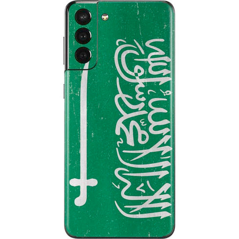 Saudi Arabia Flag Distressed Galaxy S21 Plus 5G Skin