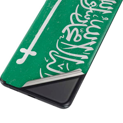 Saudi Arabia Flag Distressed Galaxy S21 Plus 5G Skin