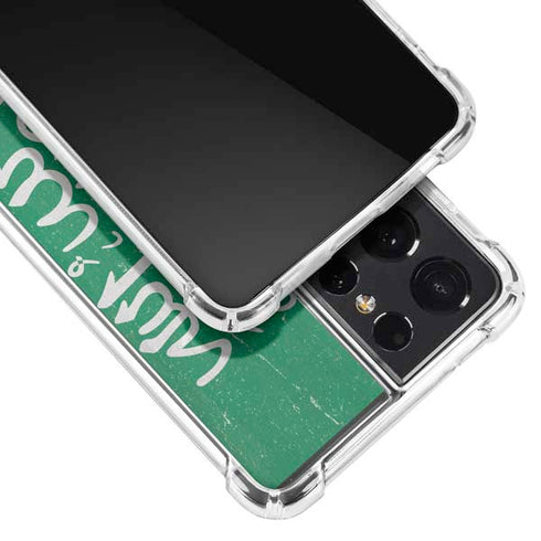 Saudi Arabia Flag Distressed Galaxy S21 Ultra 5G Clear Case