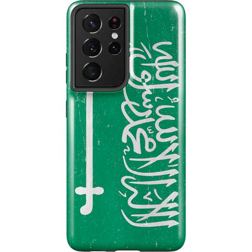 Saudi Arabia Flag Distressed Galaxy S21 Ultra 5G Pro Case