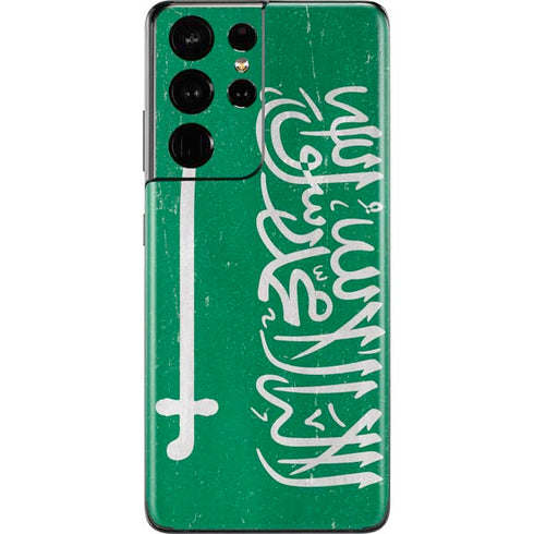 Saudi Arabia Flag Distressed Galaxy S21 Ultra 5G Skin