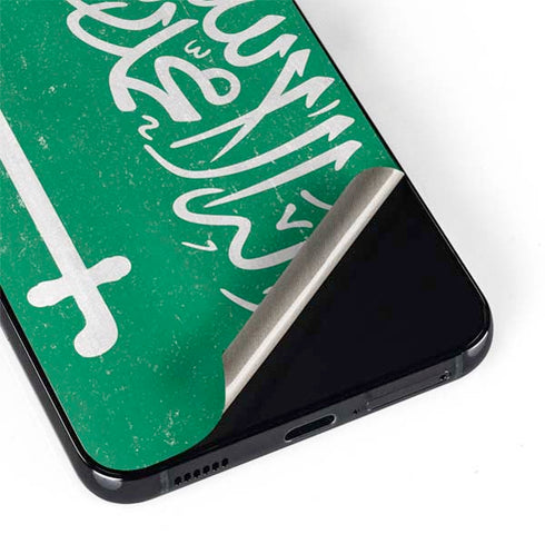 Saudi Arabia Flag Distressed Galaxy S22 Plus Skin