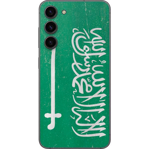 Saudi Arabia Flag Distressed Galaxy S23 Plus Skin
