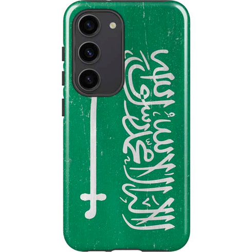 Saudi Arabia Flag Distressed Galaxy S23 Pro Case
