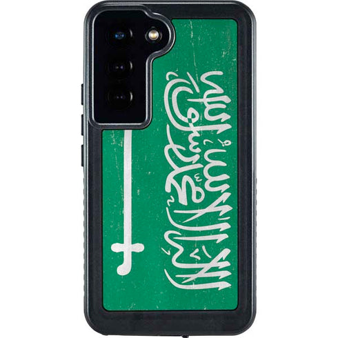 Saudi Arabia Flag Distressed Galaxy S23 Waterproof Case