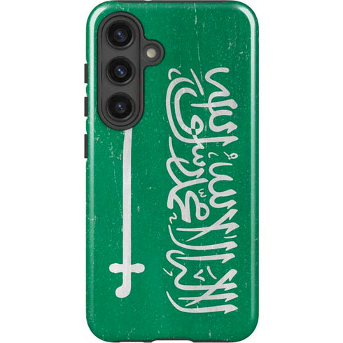 Saudi Arabia Flag Distressed Galaxy S24 Plus Impact Case