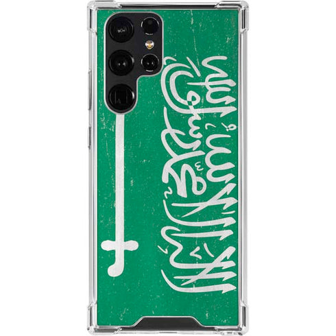 Saudi Arabia Flag Distressed Galaxy S24 Ultra Clear Case