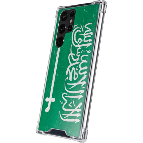 Saudi Arabia Flag Distressed Galaxy S24 Ultra Clear Case