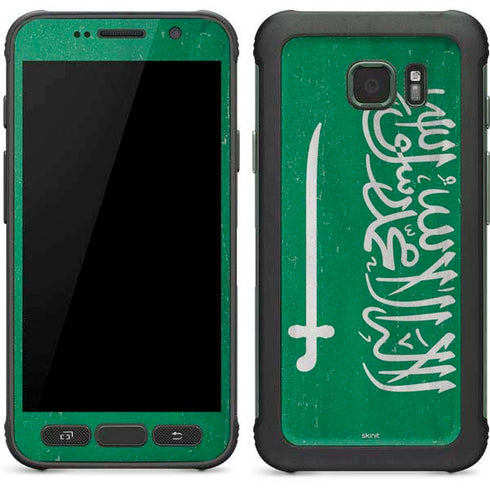 Saudi Arabia Flag Distressed Galaxy S7 Active Skin
