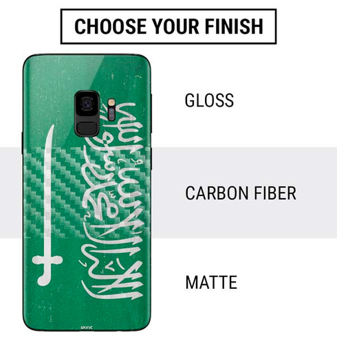 Saudi Arabia Flag Distressed Galaxy S9 Skin