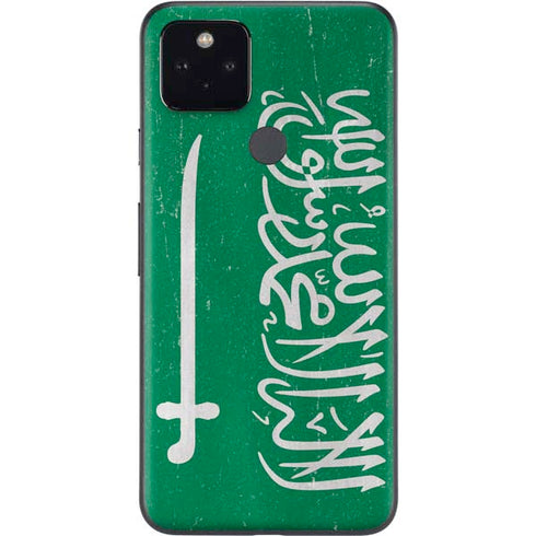 Saudi Arabia Flag Distressed Google Pixel 5a Skin