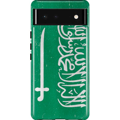 Saudi Arabia Flag Distressed Google Pixel 6 Case