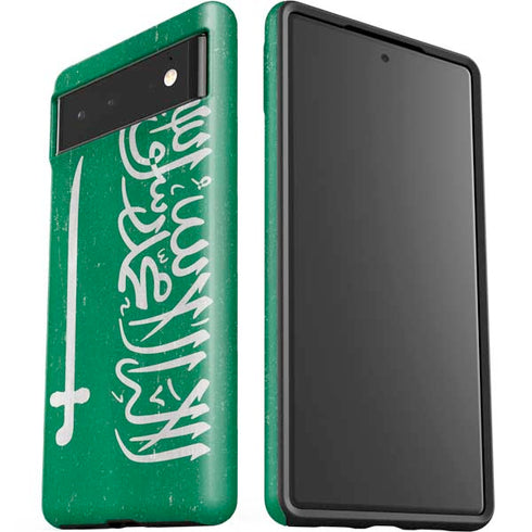Saudi Arabia Flag Distressed Google Pixel 6 Case