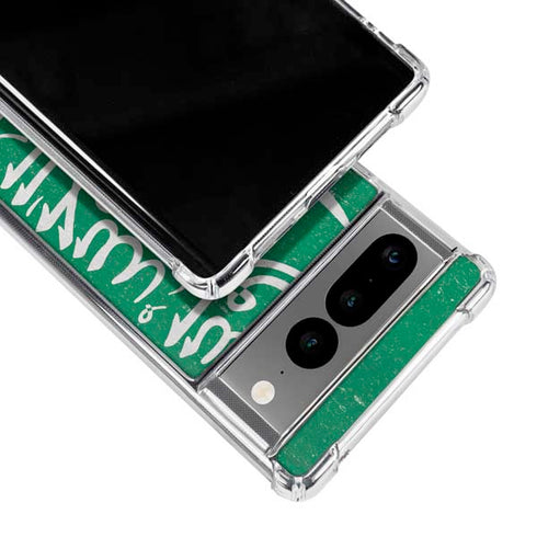 Saudi Arabia Flag Distressed Google Pixel 7 Pro Clear Case