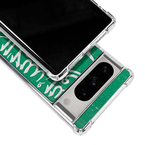 Saudi Arabia Flag Distressed Google Pixel 8 Pro Clear Case