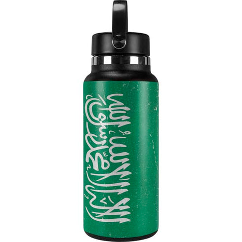 Saudi Arabia Flag Distressed Hydro Flask 32oz Wide Mouth Skin