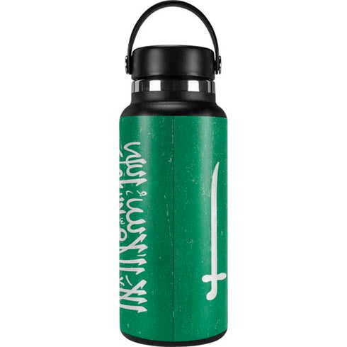 Saudi Arabia Flag Distressed Hydro Flask 32oz Wide Mouth Skin