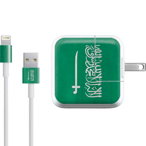Saudi Arabia Flag Distressed iPad Charger (10W USB) Skin