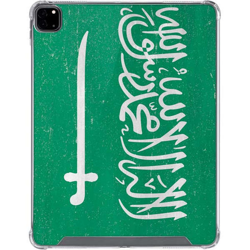 Saudi Arabia Flag Distressed iPad Pro 12.9in (2020) Clear Case