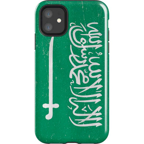 Saudi Arabia Flag Distressed iPhone 11 Impact Case